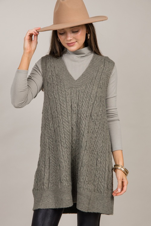 Cable Sweater Vest Tunic, Olive - 1001-49p.jpg