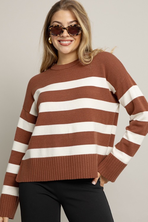 Ava Stripe Sweater, Chestnut/Cream - 1001-67.jpg
