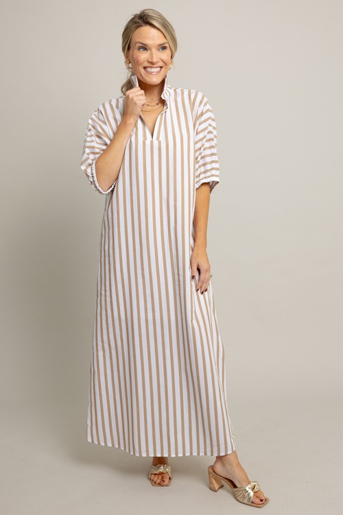 Blakely Midi, Brown Ten Stripe