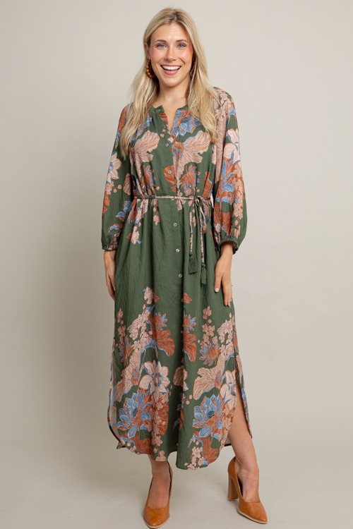 Button Up Floral Midi, Olive - 1001-84h.jpg