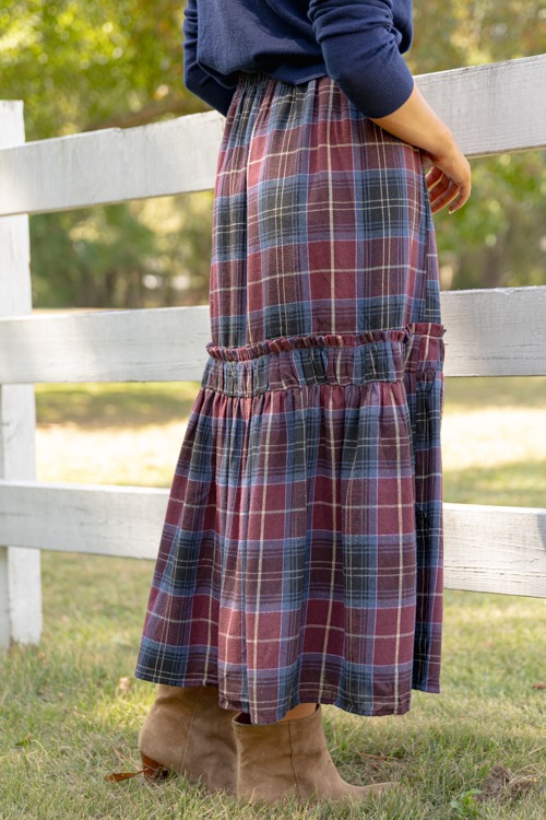 Plaid Maxi Skirt, Berry Multi - 1002-106.jpg