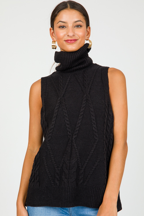 Ginger Sweater Vest, Black