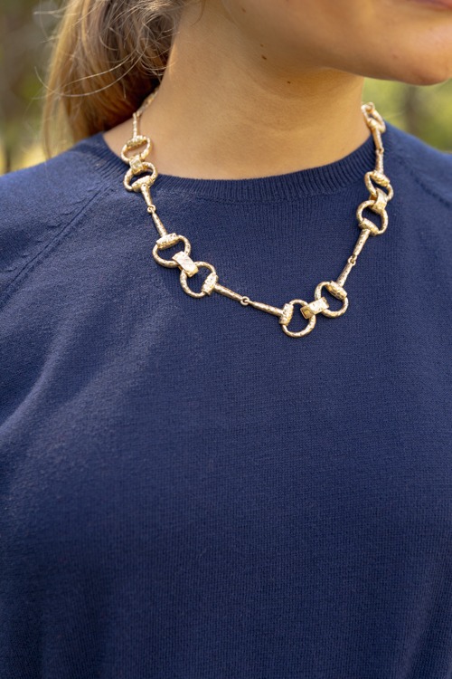 Linked Horsebit Necklace, Gold - 1002-115.jpg