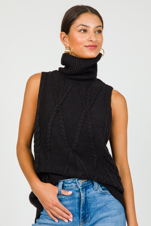 Ginger Sweater Vest, Black