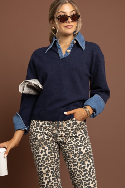 Denim Contrast Sweater, Navy - 1002-117h.jpg