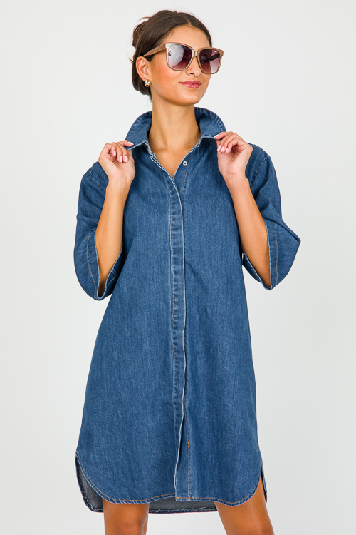 Classic Denim Shirt Dress