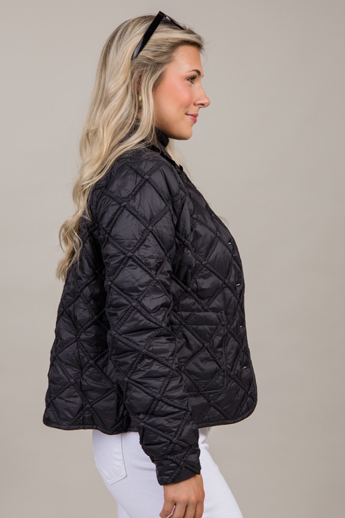 Ruffle Collar Quilted Jacket, Black - 1002-137.jpg