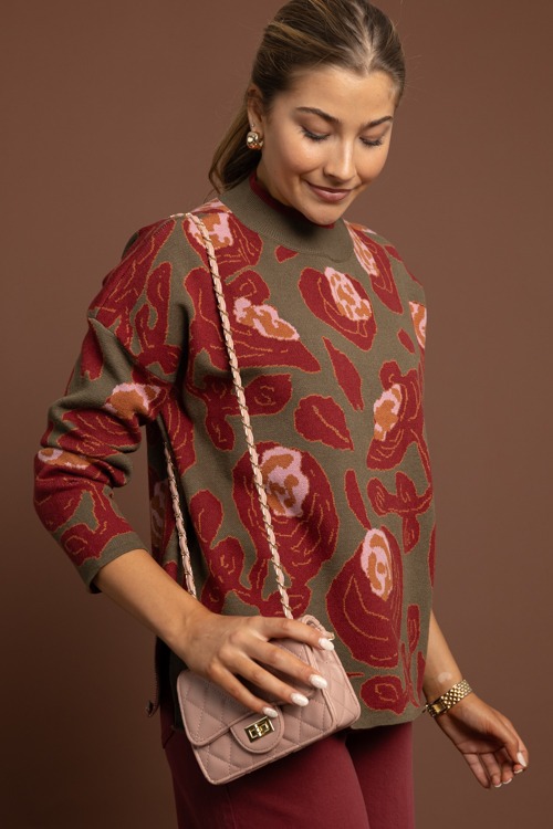 Chic Abstract Sweater, Olive - 1002-169p.jpg