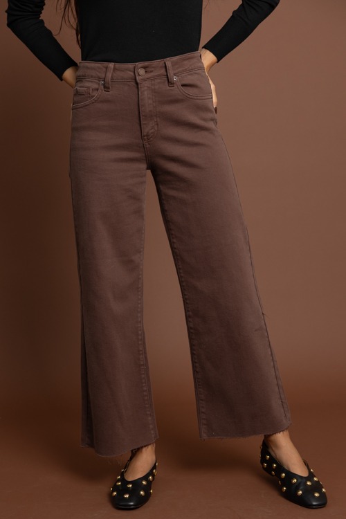 Vivi Wide Leg Jeans, Espresso