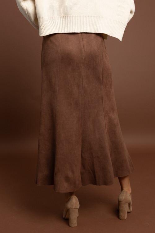 Suede Maxi Skirt, Brown - 1002-237.jpg
