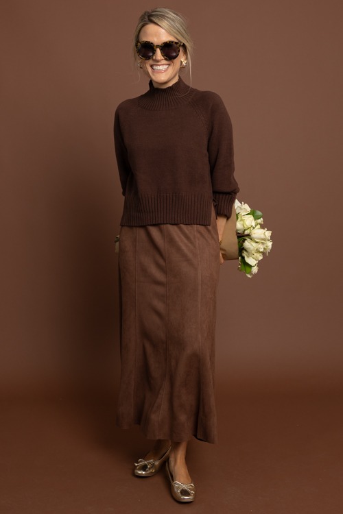 Suede Maxi Skirt, Brown - 1002-240.jpg