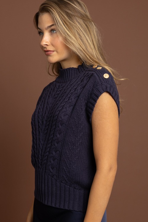 Button Shoulder Sweater Vest, Navy - 1002-263.jpg