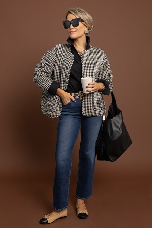 Gingham Quilted Jacket, Black - 1002-325.jpg