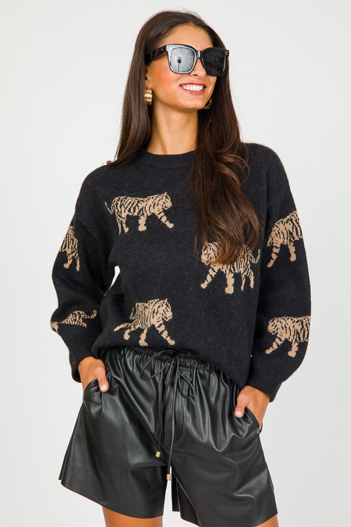 Black store tiger sweater