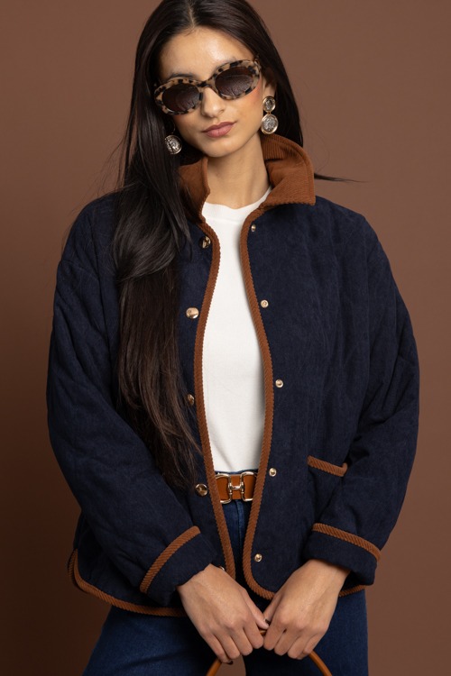 Two-Tone Corded Jacket, Navy - 1002-348.jpg