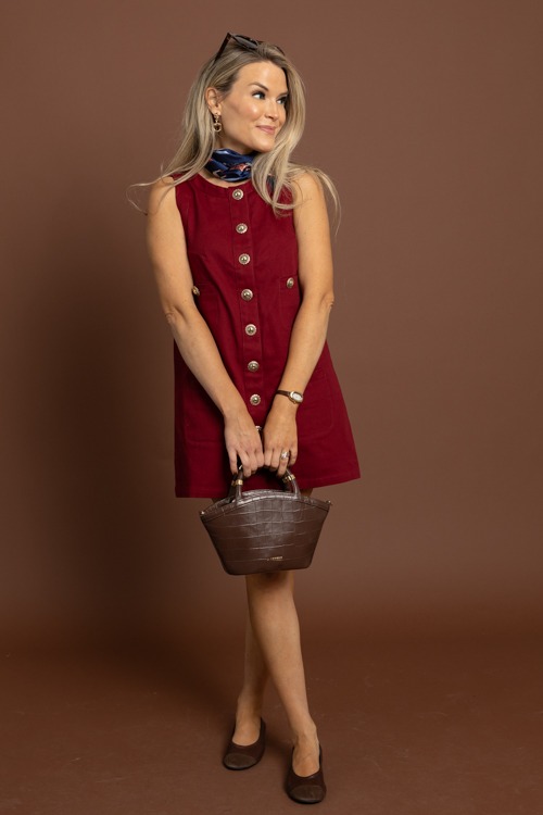 Delaney Button Dress, Burgundy - 1002-375h.jpg