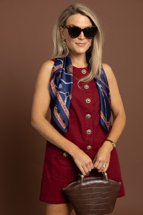 Horsebit Chain Scarf, Navy - 1002-378.jpg