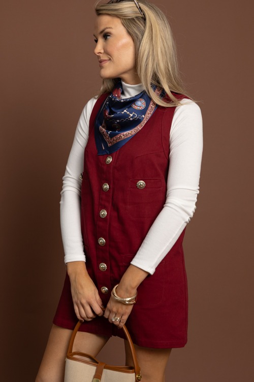Horsebit Chain Scarf, Navy - 1002-379.jpg