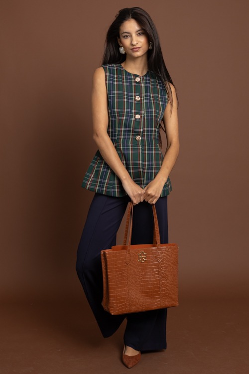 Tartan Plaid Button Vest, Green - 1002-383h.jpg
