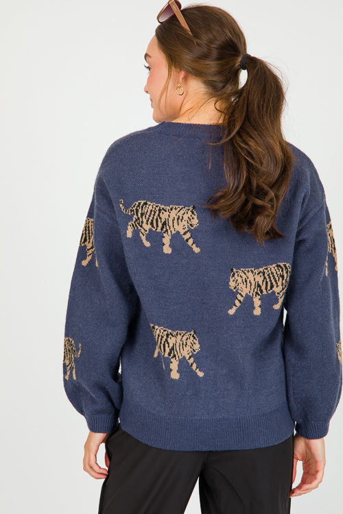 Tiger Sweater, Navy