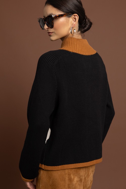 Equestrian Horsebit Cardigan, Black - 1002-409.jpg