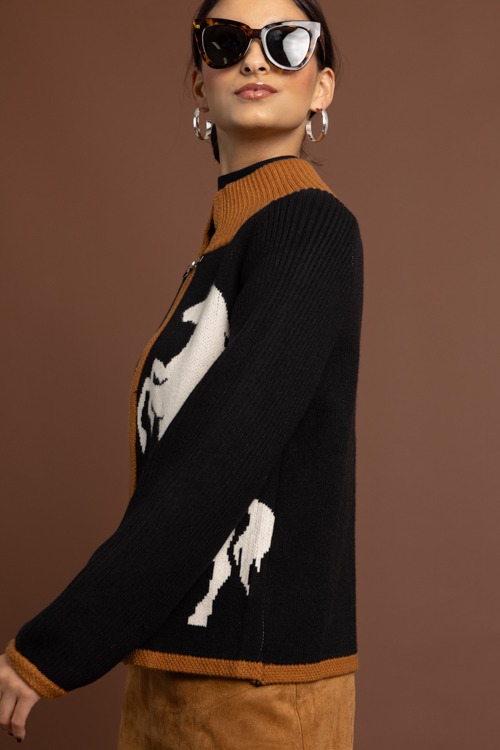 Equestrian Horsebit Cardigan, Black - 1002-411.jpg