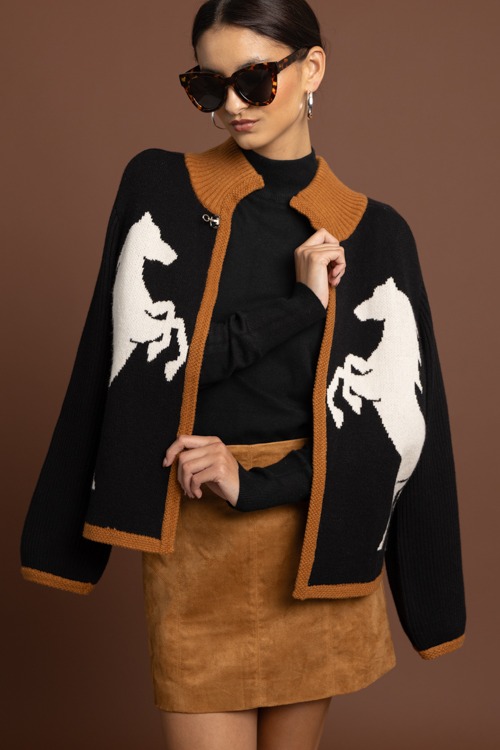 Equestrian Horsebit Cardigan, Black - 1002-413.jpg