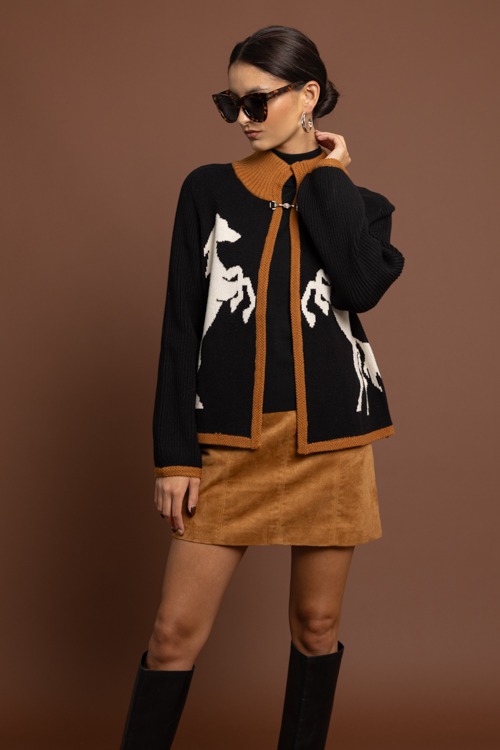 Equestrian Horsebit Cardigan, Black - 1002-414.jpg