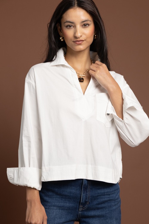Essential Collared Shirt, Off White