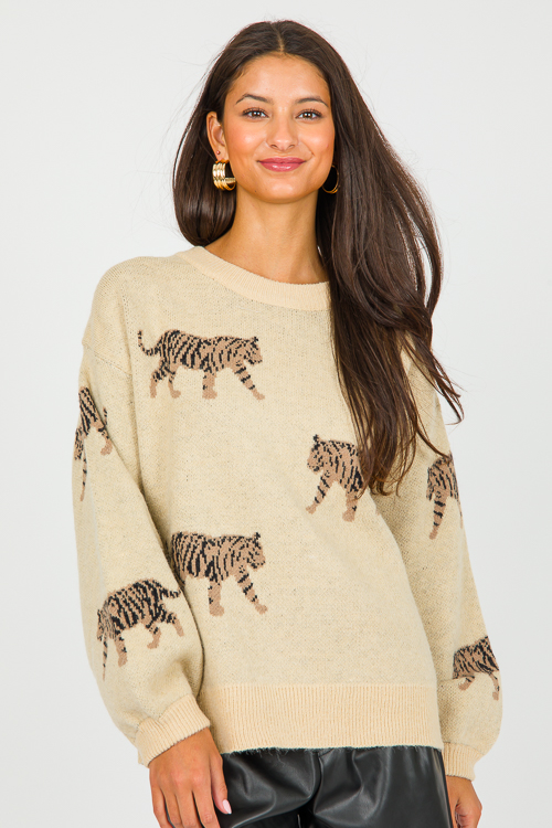 Tiger Sweater, Oatmeal