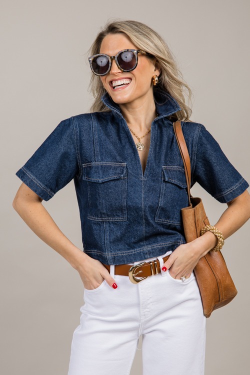 Denim Pocket Shirt, Dark