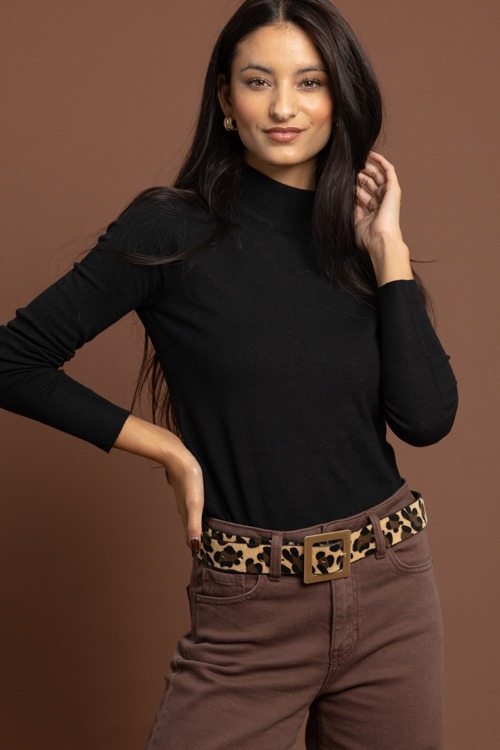 Lorna Mock Neck, Black