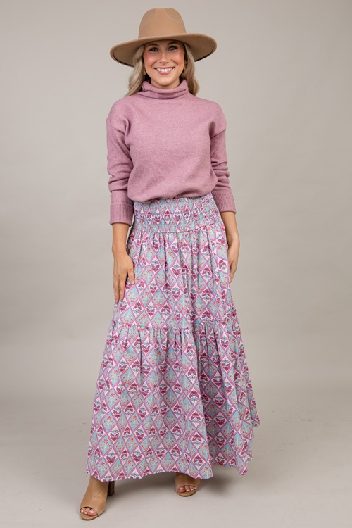 Paris Floral Maxi Skirt