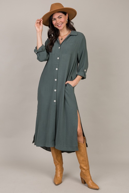 Norma Shirt Dress, Lt. Hunter