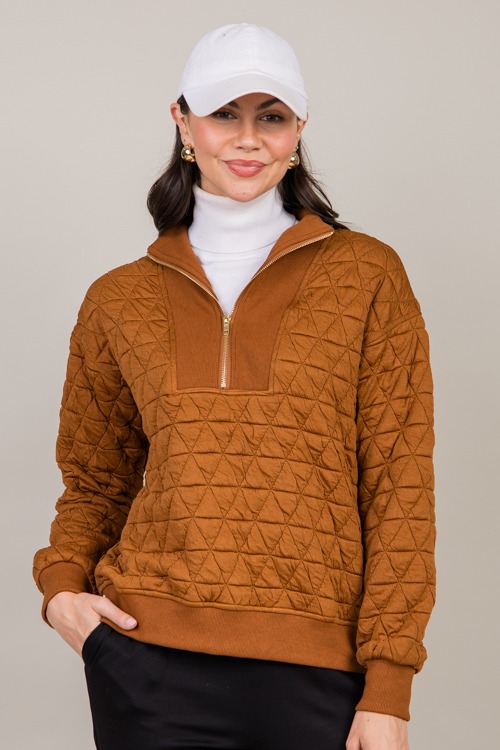 Gold Zip Texture Pullover, Coff - 1004-135.jpg