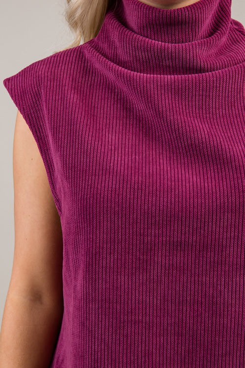 Sleeveless Mock Neck Top, Plum - 1004-54.jpg