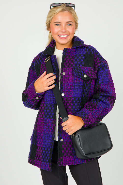 Check Jacket, Violet Combo