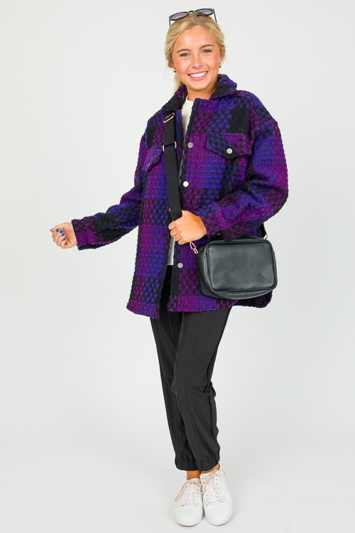 Check Jacket, Violet Combo