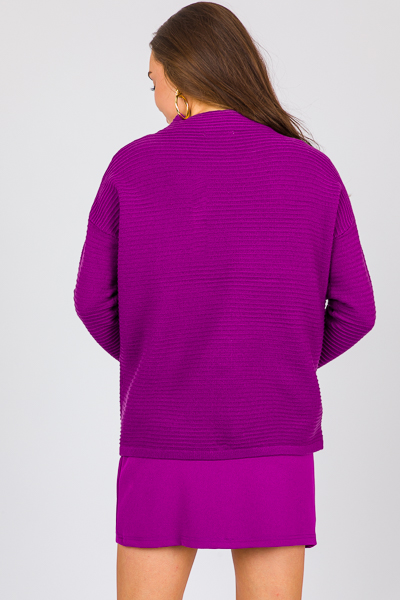 Kiara Rib Sweater, Eggplant