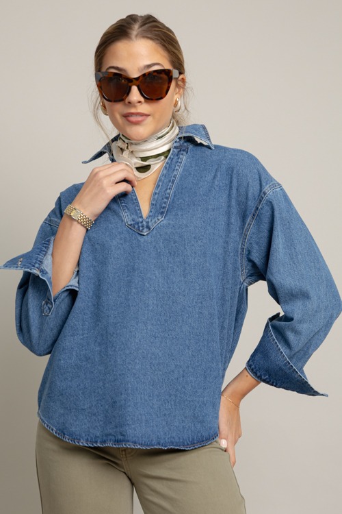 Denim Collared Shirt