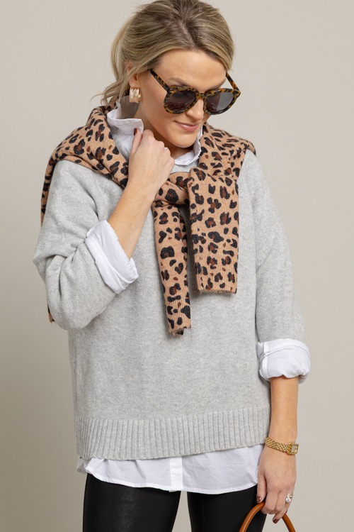 Leopard Crew Neck Sweater, Camel - 1006-134p.jpg