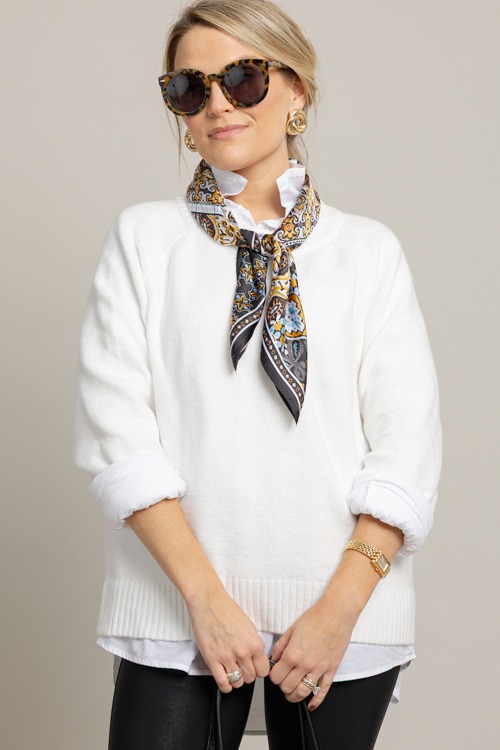 Sidney Sweater, White