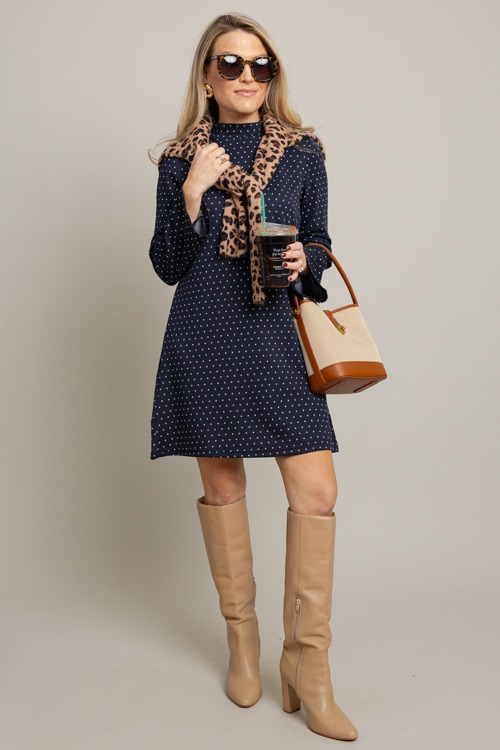 Polka Dot Knit Dress