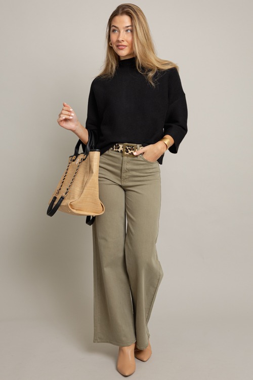 Paige Palazzo Jeans, Olive