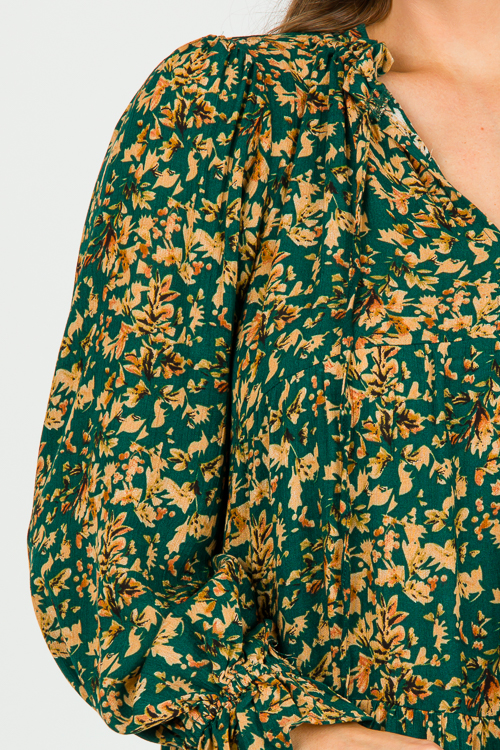 Floral Tiered Babydoll, Hunter