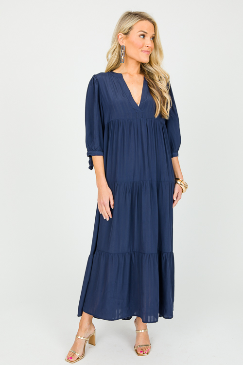 Tonal Tiered Midi, Navy