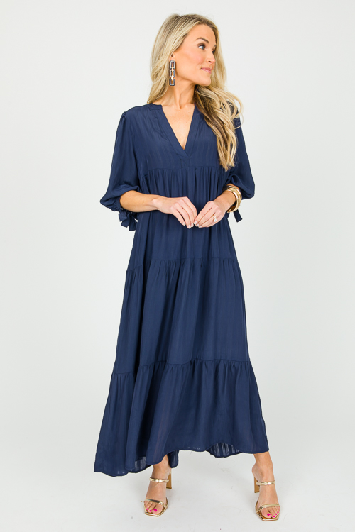 Tonal Tiered Midi, Navy