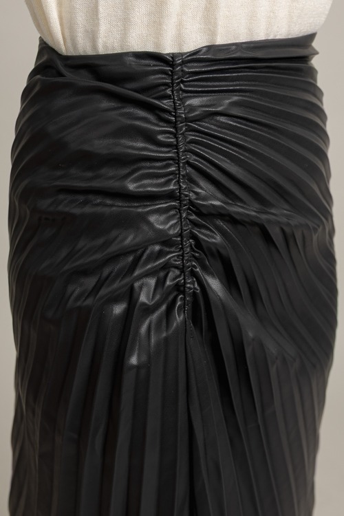 Asymmetric Pleat Leather Skirt - 1006-93.jpg