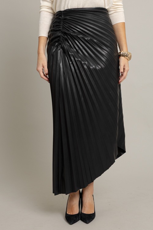 Asymmetric Pleat Leather Skirt - 1006-96.jpg