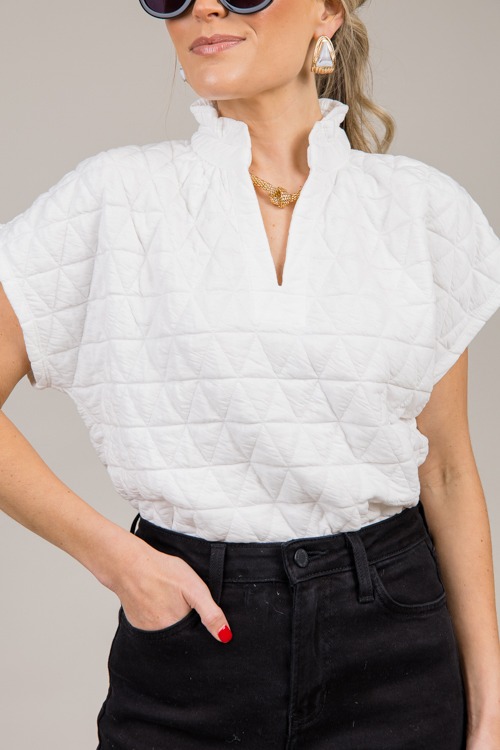 Texture Ruffle Collar Top, White - 1007-104.jpg